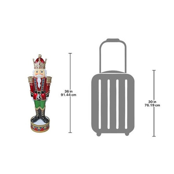 Illuminated Bavarian-Style Holiday Nutcracker Statue Christmas Sculptures